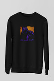 The Weeknd Baskılı Unisex Siyah Sweatshirt