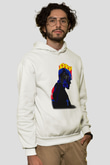 The Weeknd Beyaz Unisex Kapşonlu Sweatshirt
