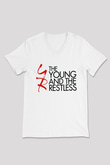 The Young and the Restless Beyaz Unisex  V Yaka Tişört