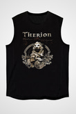 Therion Baskılı Unisex Siyah Kolsuz Tişört - Tshirt