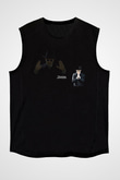 Therion Baskılı Unisex Siyah Kolsuz Tişört - Tshirt
