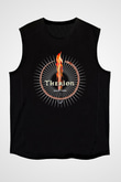 Therion Baskılı Unisex Siyah Kolsuz Tişört - Tshirt
