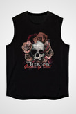 Therion Baskılı Unisex Siyah Kolsuz Tişört - Tshirt
