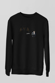 Therion Baskılı Unisex Siyah Sweatshirt