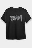 Therion Baskılı Unisex Siyah Tişört - Tshirt