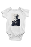 Thomas Edison Renkli Portre Baskılı Beyaz Bebek Body - Zıbın