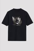 Tiesto Baskılı Unisex Oversize Siyah Tişört