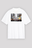 Times Square Beyaz Unisex Tişört T-Shirt - TişörtFabrikası