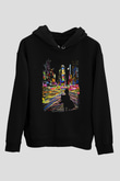 Times Square Siyah Unisex Hoodie