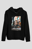 Times Square Siyah Unisex Hoodie