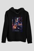 Times Square Siyah Unisex Hoodie
