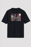 Times Square Siyah Unisex Oversize Tişört T-Shirt