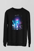 Times Square Siyah Unisex Sweatshirt