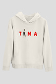 Tina Turner Beyaz Unisex Kapşonlu Sweatshirt