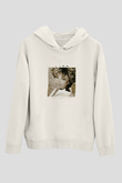 Tine Turner Baskılı Unisex Beyaz Kapüşonlu Sweatshirt