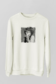 Tine Turner Baskılı Unisex Beyaz Sweatshirt
