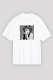 Tine Turner Baskılı Unisex Beyaz Tişört