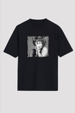 Tine Turner Baskılı Unisex Oversize Siyah Tişört