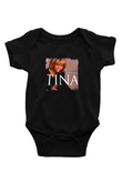 Tine Turner Baskılı Unisex Siyah Bebek Body - Zıbın