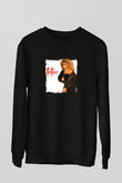 Tine Turner Baskılı Unisex Siyah Sweatshirt