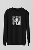 Tine Turner Baskılı Unisex Siyah Sweatshirt