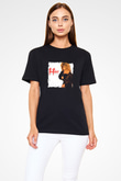 Tine Turner Baskılı Unisex Siyah Tişört