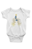 Tıp Bayramı Baskılı Beyaz Unisex Bebek Body - Zıbın