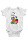Tıp Bayramı Baskılı Beyaz Unisex Bebek Body - Zıbın
