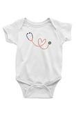 Tıp Bayramı Baskılı Beyaz Unisex Bebek Body - Zıbın