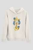Tıp Bayramı Baskılı Beyaz Unisex Kapüşonlu Sweatshirt