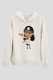Tıp Bayramı Baskılı Beyaz Unisex Kapüşonlu Sweatshirt