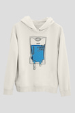 Tıp Bayramı Baskılı Beyaz Unisex Kapüşonlu Sweatshirt