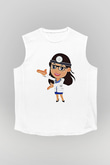 Tıp Bayramı Baskılı Beyaz Unisex Kolsuz Tişört - Tshirt