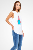 Tıp Bayramı Baskılı Beyaz Unisex Kolsuz Tişört - Tshirt