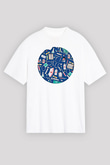 Tıp Bayramı Baskılı Beyaz Unisex Oversize Tişört - Tshirt