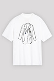 Tıp Bayramı Baskılı Beyaz Unisex Oversize Tişört - Tshirt