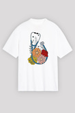 Tıp Bayramı Baskılı Beyaz Unisex Oversize Tişört - Tshirt
