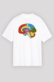 Tıp Bayramı Baskılı Beyaz Unisex Oversize Tişört - Tshirt