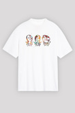 Tıp Bayramı Baskılı Beyaz Unisex Oversize Tişört - Tshirt