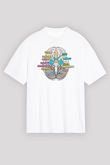 Tıp Bayramı Baskılı Beyaz Unisex Oversize Tişört - Tshirt