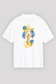 Tıp Bayramı Baskılı Beyaz Unisex Oversize Tişört - Tshirt
