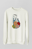 Tıp Bayramı Baskılı Beyaz Unisex Sweatshirt