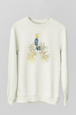 Tıp Bayramı Baskılı Beyaz Unisex Sweatshirt