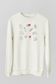 Tıp Bayramı Baskılı Beyaz Unisex Sweatshirt