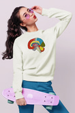 Tıp Bayramı Baskılı Beyaz Unisex Sweatshirt