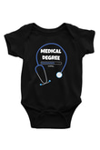 Tıp Bayramı Baskılı Unisex Siyah Bebek Body - Zıbın