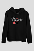 Tıp Bayramı Baskılı Unisex Siyah Hoodie