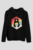 Tıp Bayramı Baskılı Unisex Siyah Hoodie