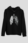 Tıp Bayramı Baskılı Unisex Siyah Hoodie