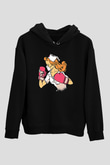 Tıp Bayramı Baskılı Unisex Siyah Hoodie